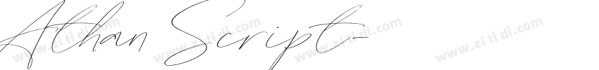 Athan Script字体转换